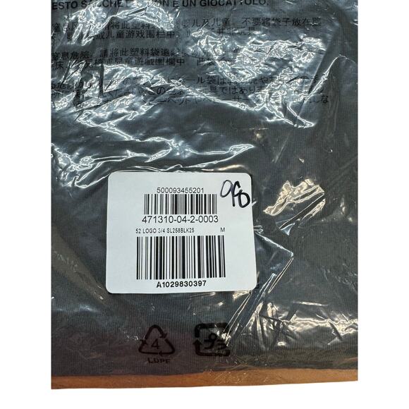 Yeezy Gap Engineered by Balenciaga New 52 Logo 3/4 Sleeve Shirt in Black Size M - Picture 5 of 7